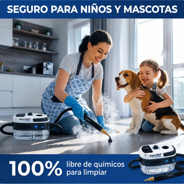 VaporSteril 2500 - Limpiador a Vapor Multifuncional de Alta Presión